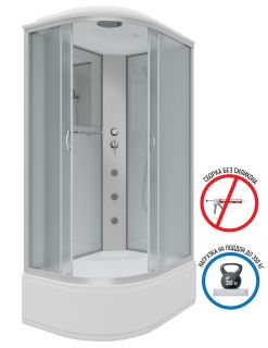 Душевая кабина Niagara NG-2310-14RG с гидромассажем 120x80см серебро/матовое